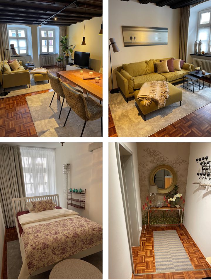 Planung, Baubegleitung und Fertigstellung eines Apartments in der Regensburger Innenstadt, mit neuer Beleuchtung, Farbkonzept, Einrichtung und Dekoration. Planung, Baubegleitung und Fertigstellung eines Apartments in der Regensburger Innenstadt, mit neuer Beleuchtung, Farbkonzept, Einrichtung und Dekoration.
